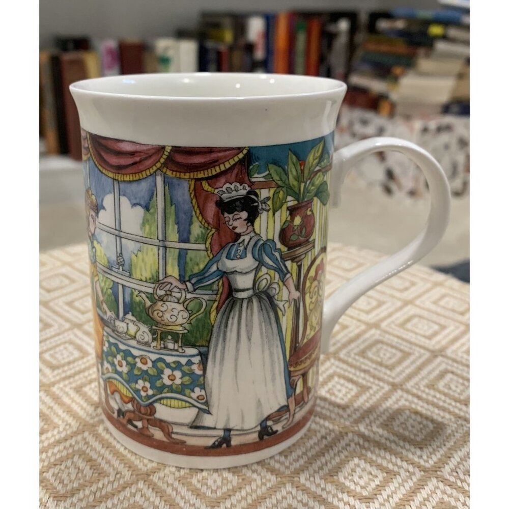 Royal Cuthbertson Fine Bone China Mug With Vintage Victorian Scene